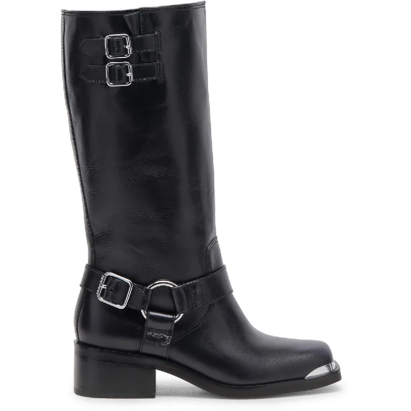 Best boots for urban hiking trails -Dolce Vita Womens Evi Leather Square Toe Mid-Calf Boots