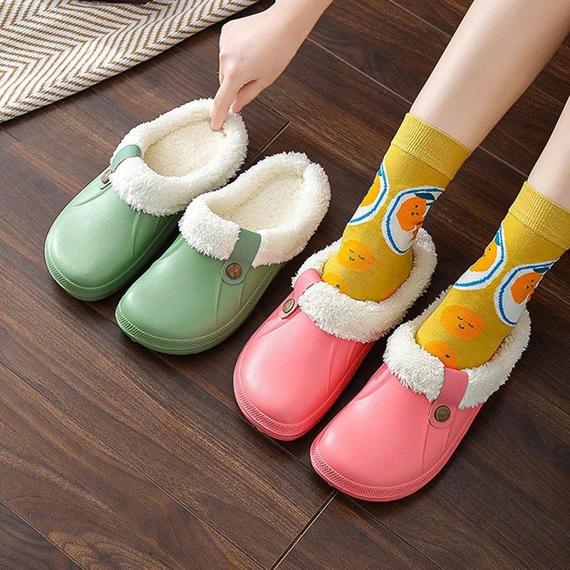 Slippers with casual rest-Warm and Cozy Bedroom Clog Slippers