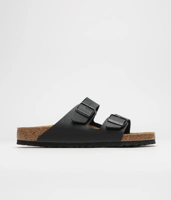 durable sandals for rough terrain -Birkenstock Arizona BF Sandals - Black