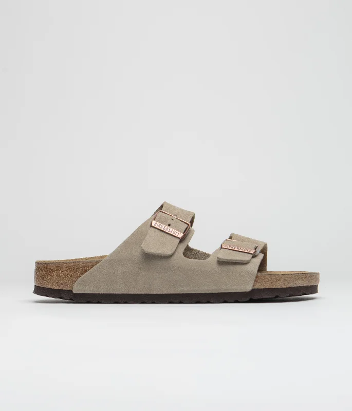 men’s sandals with breathable heels -Birkenstock Arizona Narrow Sandals - Taupe