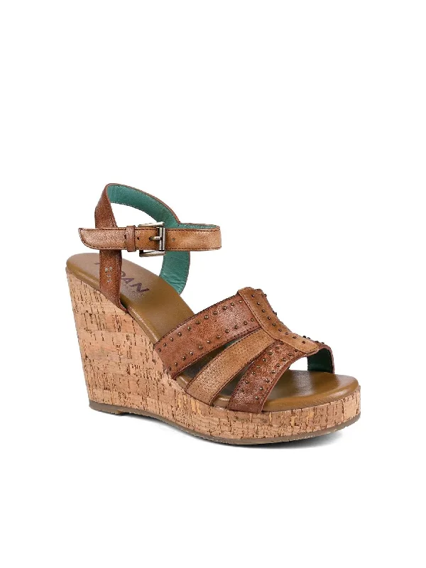 men’s sandals with adjustable heels -ROAN Different Cork Wedge Sandals