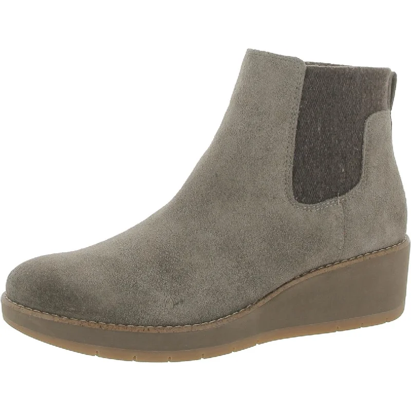 Hiking boots for urban explorers -Comfortiva Womens Fera Suede Wedge Chelsea Boots