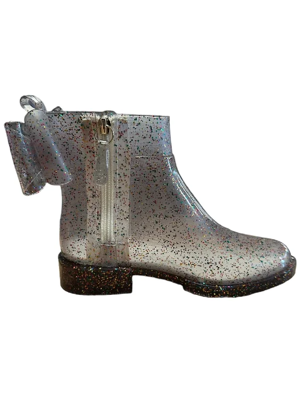 Cold weather boots for hiking -Clear Sparkly Boot