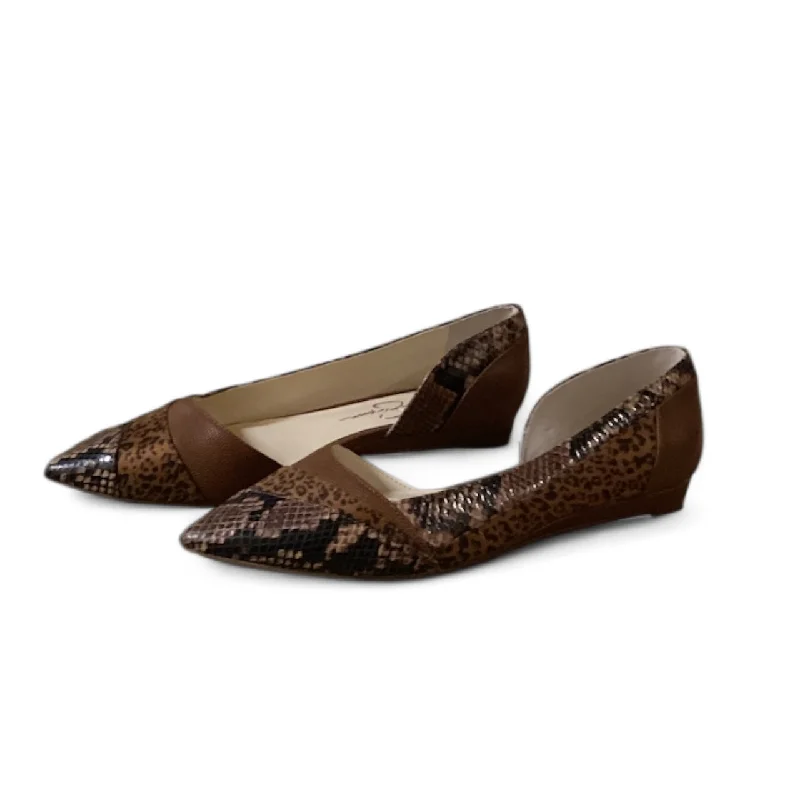 elegant beige flats-Shoes Flats By Jessica Simpson In Animal Print, Size: 7.5