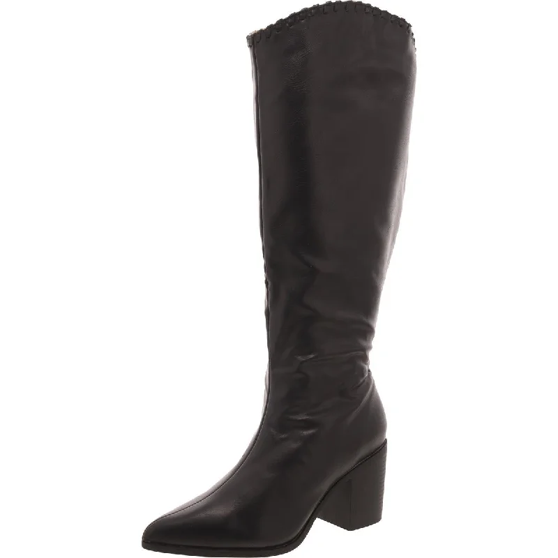 Comfortable boots for hiking -Journee Collection Womens Faux Leather Extra Wide Calf Knee-High Boots