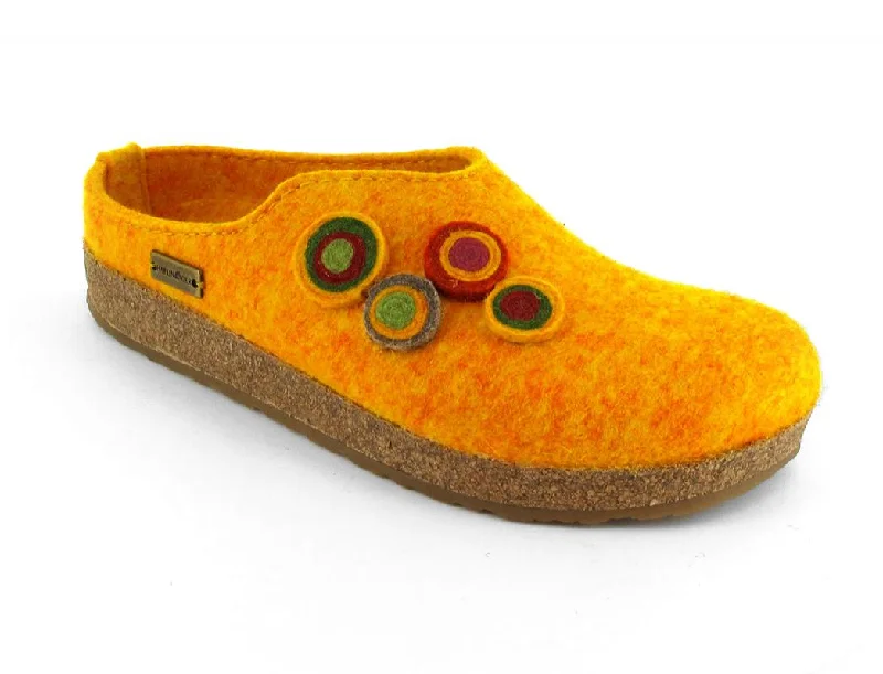 Slippers for weekend hues-HAFLINGER Women's Slippers Grizzly Kanon, Yellow