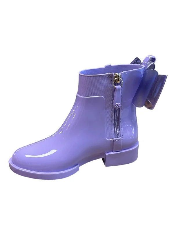 Waterproof ankle boots for men -Lavender Bow Boot