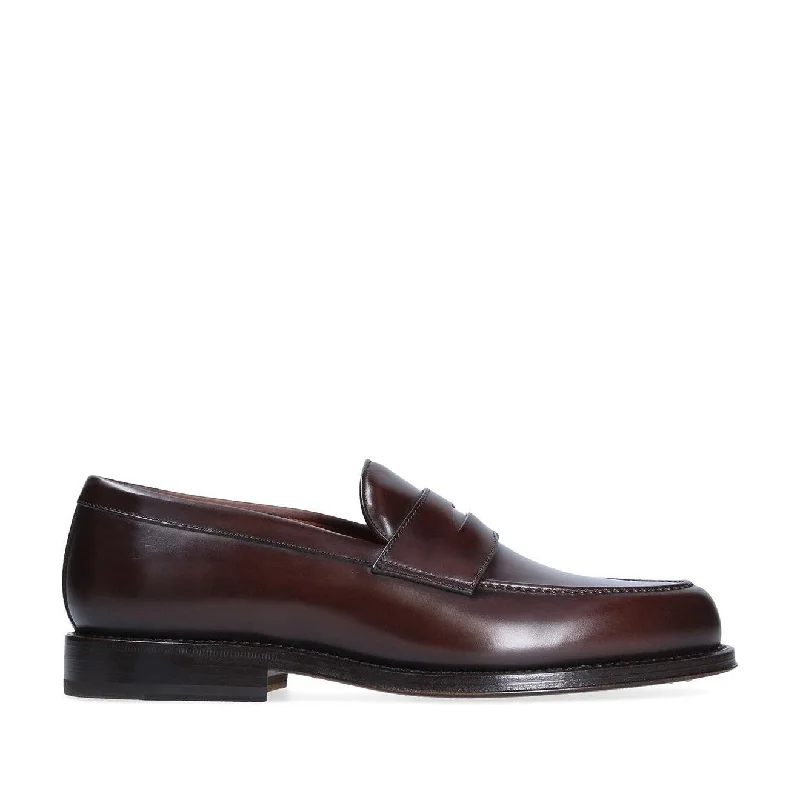 non-slip summer loafers-Franceschetti Newport Men's Shoes Calf-Skin Leather Penny Loafers (FCCT1027)