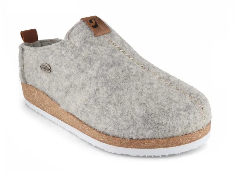 Slippers for spring rest-Tuffeln® Wool Slippers with Arch Support «Heimkehr», light grey