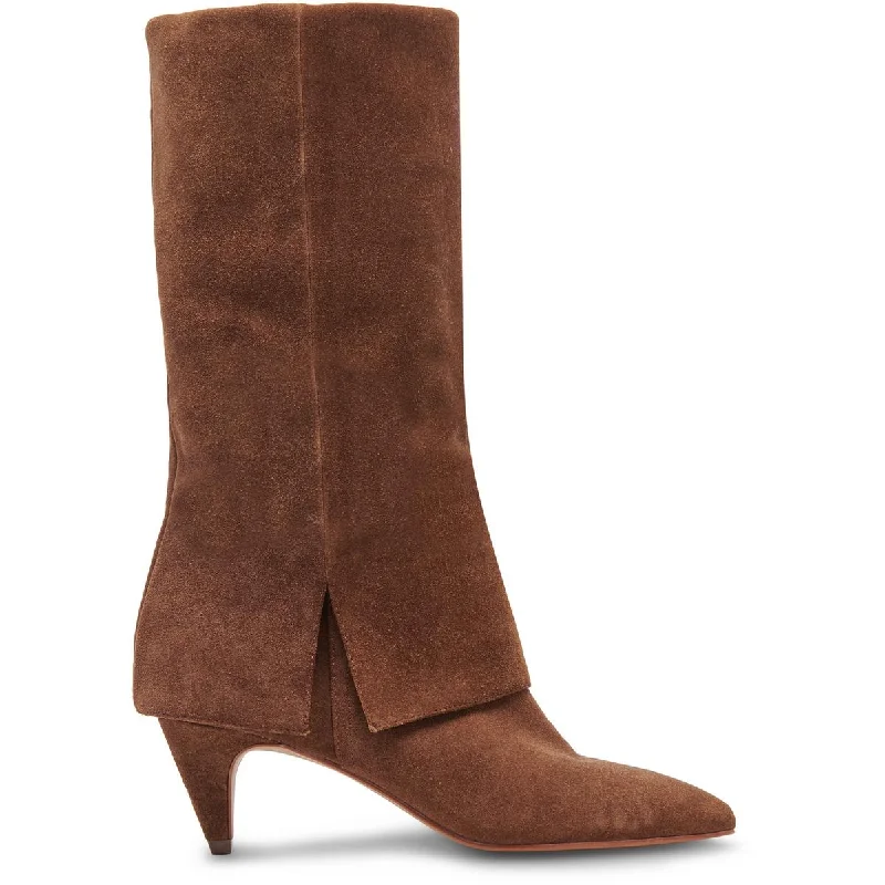 Fashion boots for streetwear style -Dolce Vita Womens Dionne Suede Pointed Toe Mid-Calf Boots